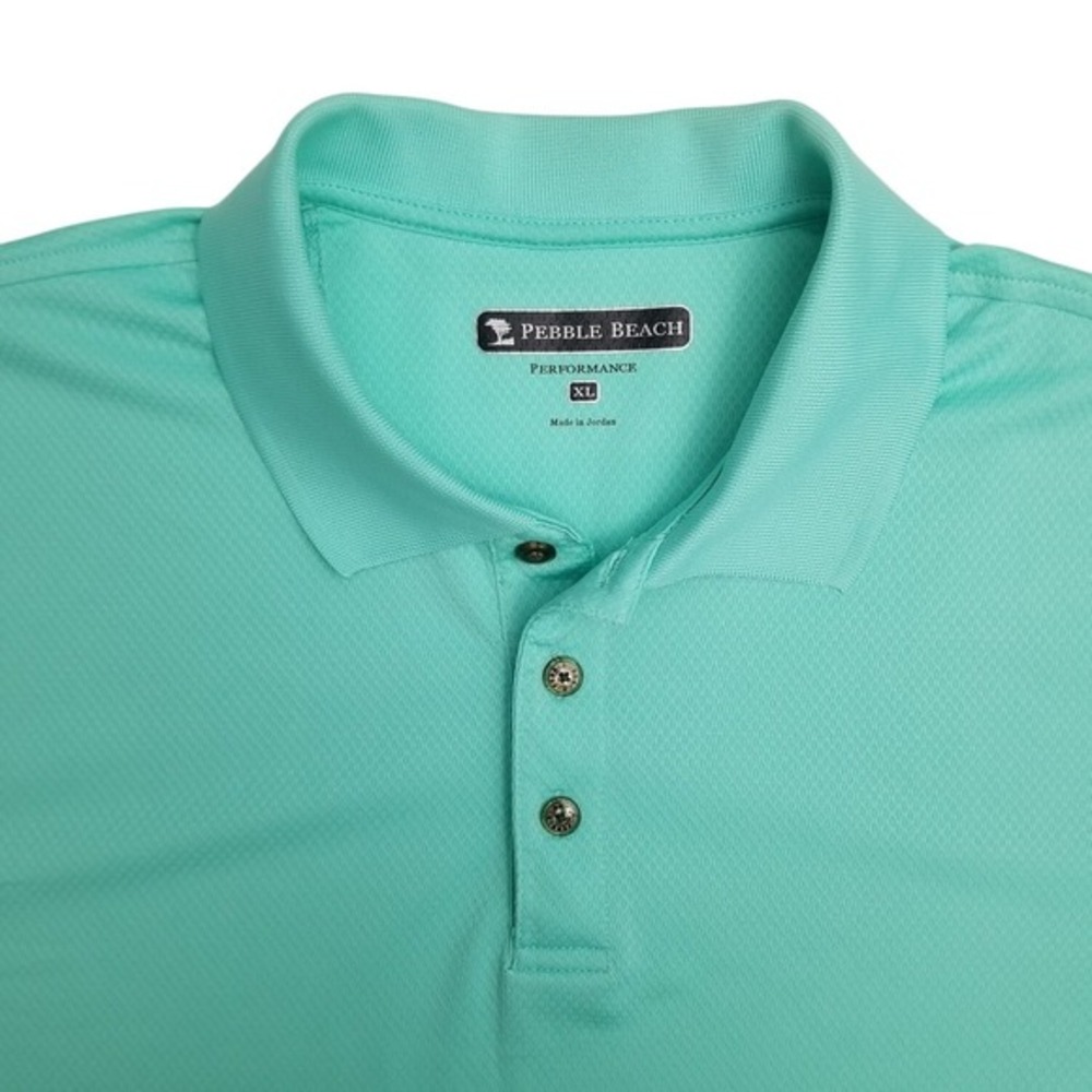 Pebble Beach Golf Polo Shirt, Men's XL, Performance Short Sleeve Size XL